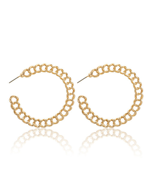 gold chain hoops