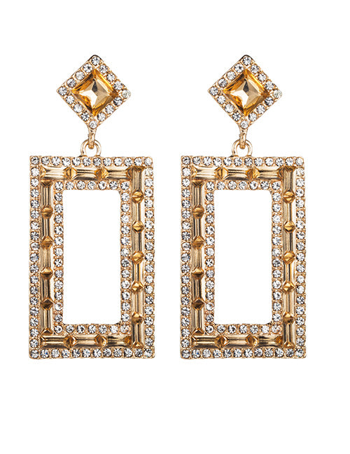Golden Squares Earrings