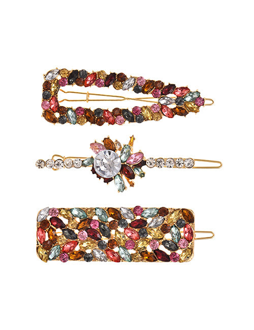Pink Gems Hair Pin Set
