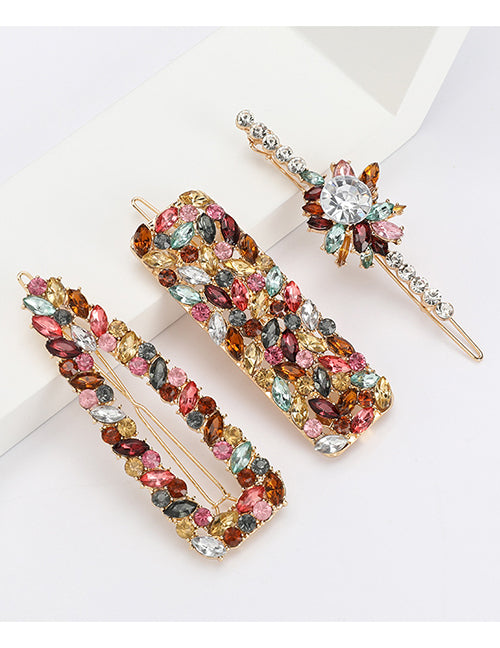 Pink Gems Hair Pin Set