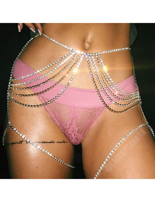 Majestic Jeweled Garter & Panty Set
