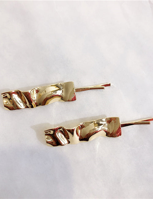 gold waves hair pin
