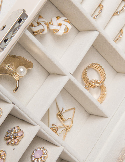 Medium White Jewelry Case