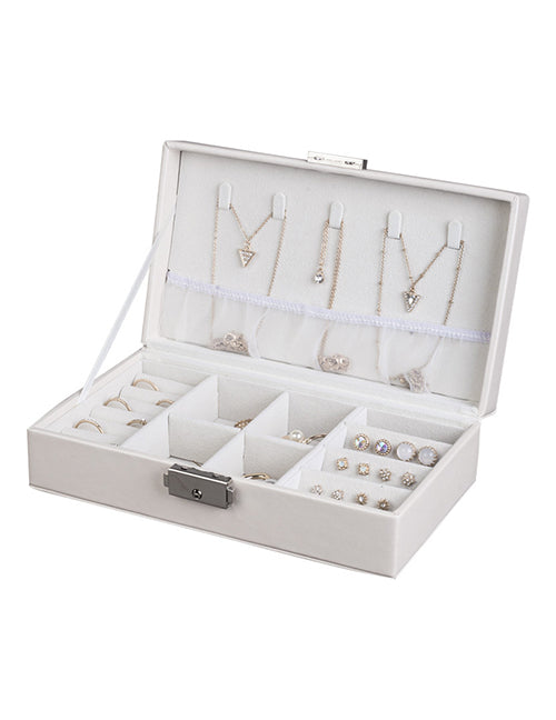 Medium White Jewelry Case