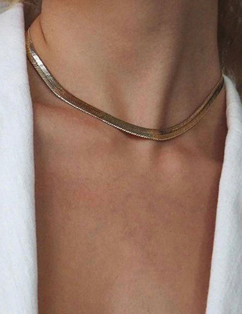 Gold Herring Bone Choker