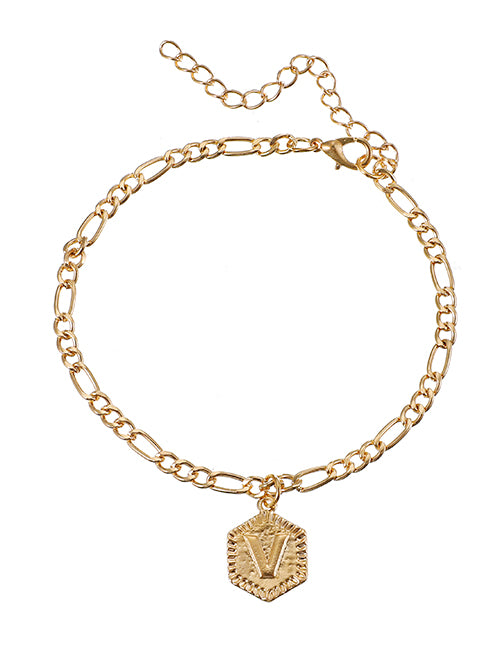 Letter Pendant Bracelets