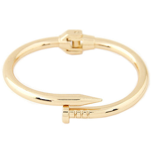 gold nail bracelet