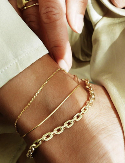 gold chain anklets